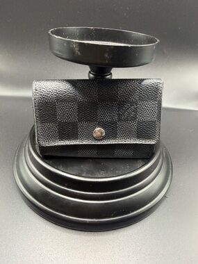 Louis Vuitton Black Damier Graphite Key & Card Holder
